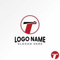 Logo design graphic concept creative premium stock letter initial T font badge emblem fast up arrow turn. Related monogram typography branding vector