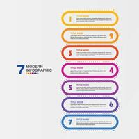 Infographic design with icons and 7 options or steps. Thin line . Infographics business concept for info graphics, flow charts. vector