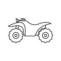 Atv icon in flat style vector