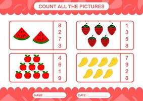 match by count of cartoon match and count game educational game for pre shool years kids and toddlers vector