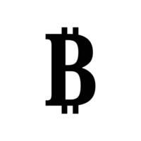 a black bitcoin symbol with a symbol that crypto currency. vector