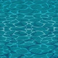 a blue water surface with a pattern of waves in the middle. vector