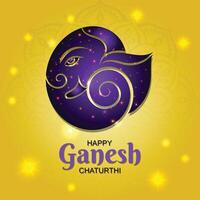 illustration of Lord Ganpati background for Ganesh Chaturthi. vector