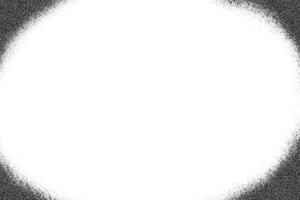 Halftone dotted background. Old grainy overlay with gradient on white backdrop. Vintage noisy frame. Grunge retro graphic border. vector