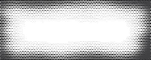 Dotted background with halftone effect. Comic wavy gradient border on white backdrop. Old grainy abstract frame. Retro graphic texture. vector