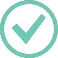 Check mark icon green vector