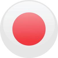 Flag of Japan Country. Transparent background vector