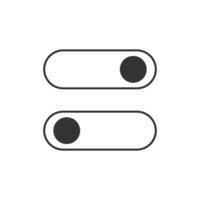 On off icon. Switch button. Black and white colors. Buttons for web and app ui designs. vector