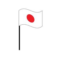 Waving flag of Japan Country. vector