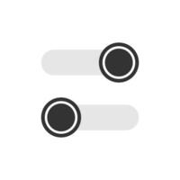 On off icon. Switch button. Black and white colors. Buttons for web and app ui designs. vector