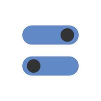 On and off toggle switch button, trending design interface element icon, mode switch button. vector