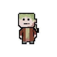 Pixel art 8-bit character. Isolated illustration vector
