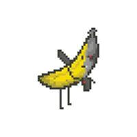 Mecha robot pixel art, 8 bit character. Isolated illustration vector
