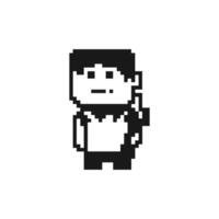 Pixel Art Characters Illustration vector