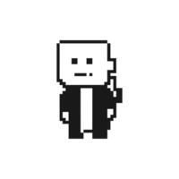 Pixel art 8-bit character. Isolated illustration vector