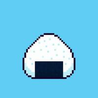Pixel art onigiri game asset design vector