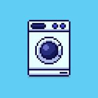 Pixel art washing machine game asset design vector