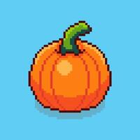 Pixel art pumpkin game asset design vector