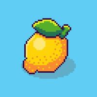 Pixel art lemon fruit game asset design vector