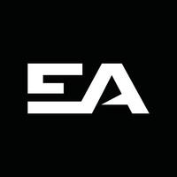Letter EA Monogram Geometric Simple Business Icon Creative Design Logo vector