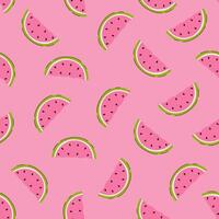 Simple seamless pattern with watermelon slices. graphics. vector