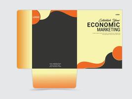 elegant business file folder design vector