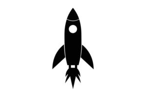 Rocket Space silhouette Illustration Background vector