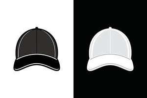 Black and white Color Cap Hat Mock up vector