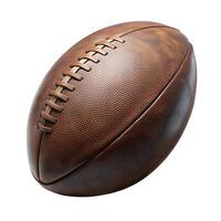 Old rugby ball isolated on transparent background photo