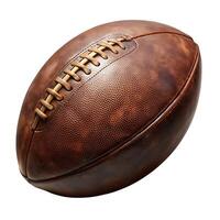 Old rugby ball isolated on transparent background photo