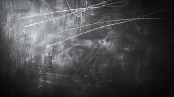 Angled view of pristine blackboard, soft daylight, smooth texture, no chalk residue. photo