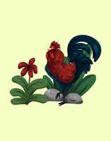 cartoon chicken illustration vector