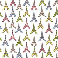 seamless pattern Eiffel tower vector