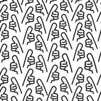 seamless pattern arm show cool gesture vector