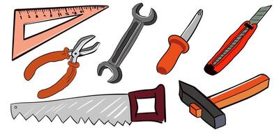 work tools objects vector