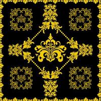 Classic Damask Seamless Pattern baroque style Elegant Textile Design vector