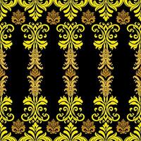 Luxury Classic Damask Seamless Pattern Baroque Style Column Elegant Textile Design vector