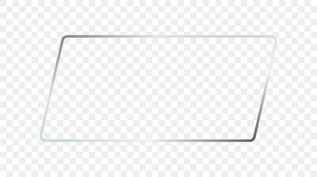 plata brillante rectangular forma marco vector