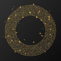 Abstract gold glowing halftone dotted background vector