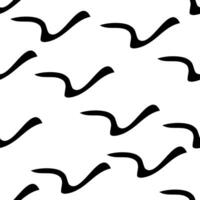 Seamless pattern with sketch squiggle vector