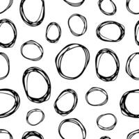 Seamless pattern with sketch circles shape vector