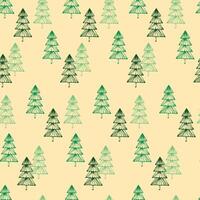 Christmas Tree Wrapping Paper Design A seamless pattern of Christmas trees designed for wrapping paper, combining simplicity and festive cheer. vector
