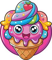 ice cream isolated on white background. vector