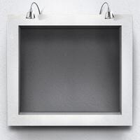 Creative frame with a picture or a text placeholder template, framing mock up illustration photo