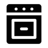 Simple Oven glyph icon. The icon can be used for websites, print templates, presentation templates, illustrations, etc vector
