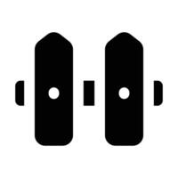 Simple Fence glyph icon. The icon can be used for websites, print templates, presentation templates, illustrations, etc vector
