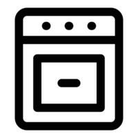 Simple Oven icon. The icon can be used for websites, print templates, presentation templates, illustrations, etc vector