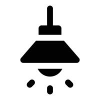 Simple Ceiling Lamp glyph icon. The icon can be used for websites, print templates, presentation templates, illustrations, etc vector