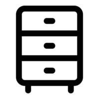 Simple Drawer icon. The icon can be used for websites, print templates, presentation templates, illustrations, etc vector