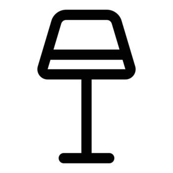 Simple Standing Lamp icon. The icon can be used for websites, print templates, presentation templates, illustrations, etc vector